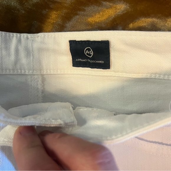 AG The Erin Distressed Pencil Skirt White 26 - Picture 5 of 11